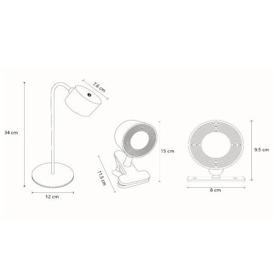 Nocna lampka do salonu JOLAN 46619/03/41 metalowa brązowa