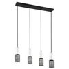 Metalowa lampa wisząca tuby Tosh 304300434 biały czarny