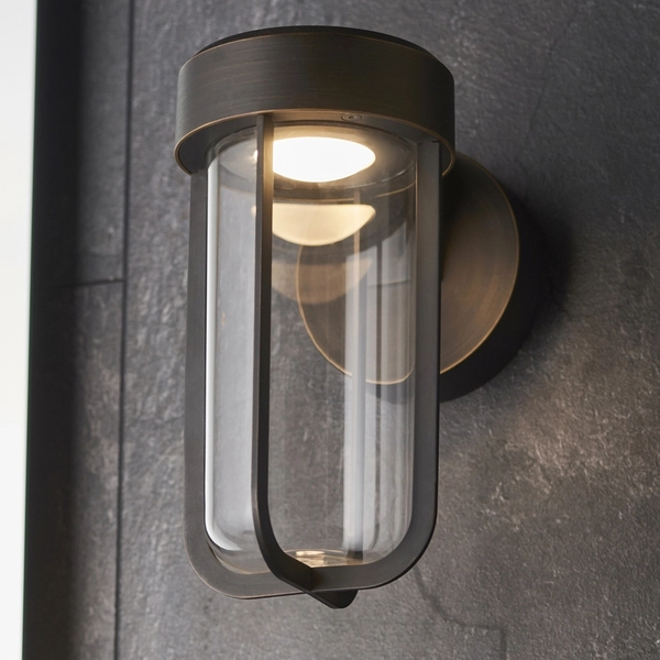 Ledowy kinkiet zewnętrzny L&-192858 Light& 8W 2700K tuba IP44 brąz