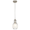 Wisząca lampa szklana Riviera KL-RIVIERA-P-C nikiel przezroczysta