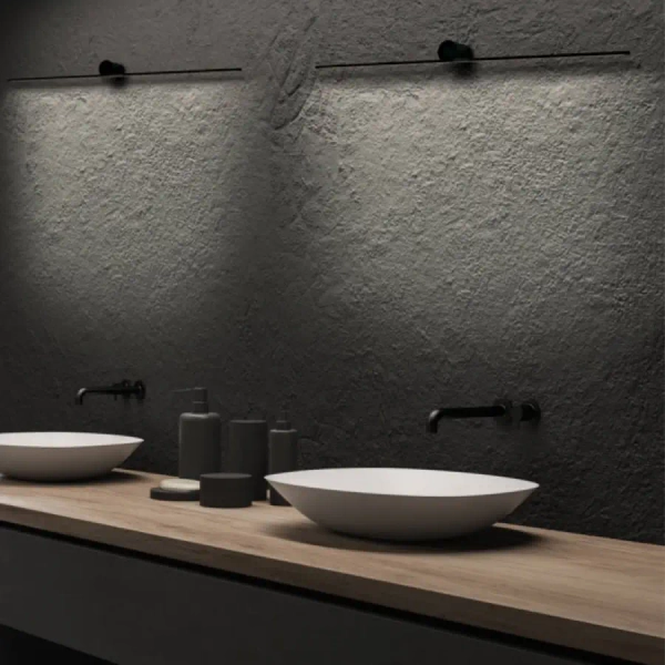 Ścienna lampa nad lustro 20145 LED 9W 3000K belka IP44 czarny