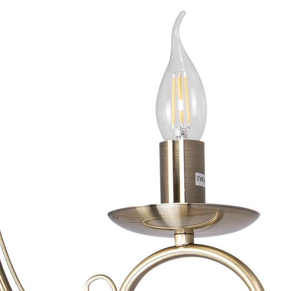 Żyrandol LAMPA wisząca VEN W-N 1541/3 PN metalowa OPRAWA klasyczny zwis świecznikowy maria teresa patyna