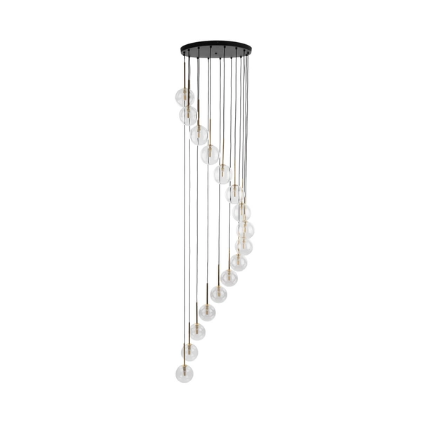 Kaskadowa lampa wisząca Aurora 10182 TK Lighting kule złota czarna