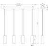 Salonowa lampa zawieszana MARLEY 312400407 Trio zwis srebrny