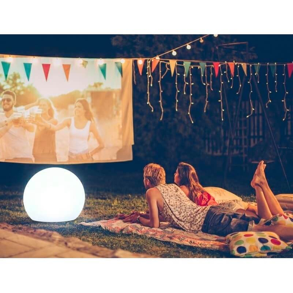 Lampa stojąca ogrodowa fi 20 Buly LUMBL020SSNW King Home LED 1W RGBW 3000- 6500K IP65 kula biała