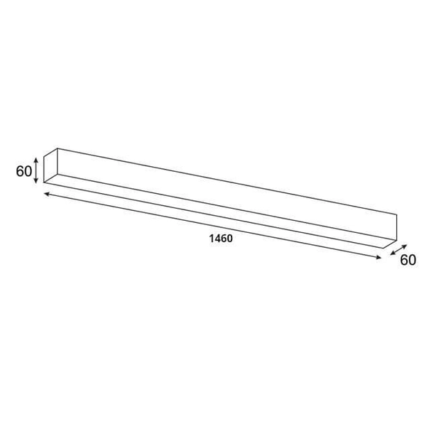 Liniowa natynkowa lampa Lupinus 3115013103-1 Elkim LED 40W 3000K czarna