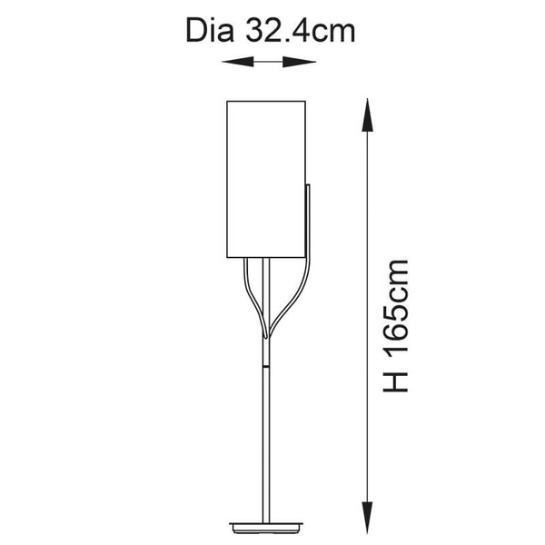 Podłogowa lampa do salonu Fraser 95466 z abażurem mosiądz beżowy