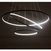 LAMPA wisząca SLIM/000011/4000/B MDECO biurowa OPRAWA metalowy ZWIS LED 99W 4000K pierścienie czarne