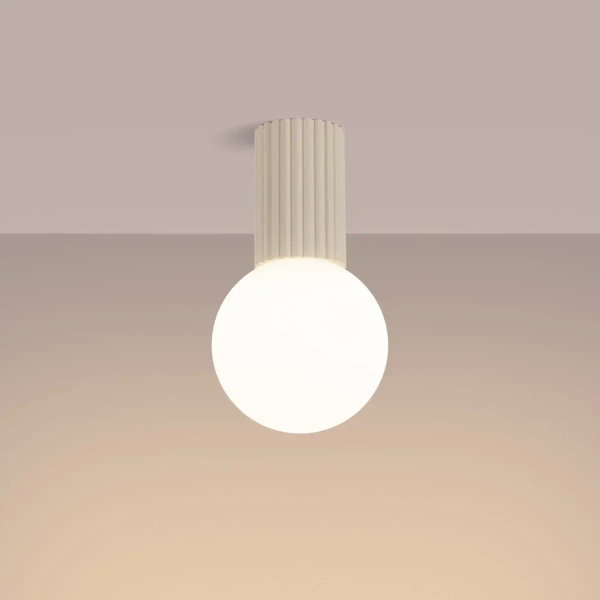 Łazienkowa lampa sufitowa HALO SL.1718 kulista IP44 biała kaszmirowa