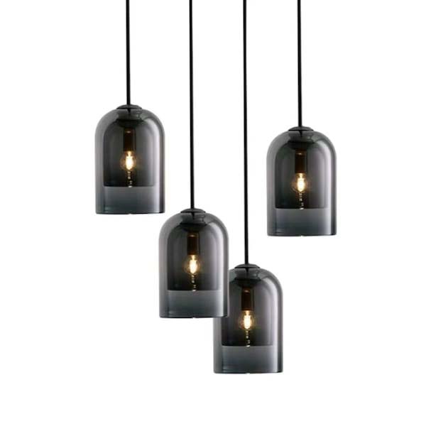Wisząca lampa kuchenna CGBELLWIS nad wyspę przydymiona