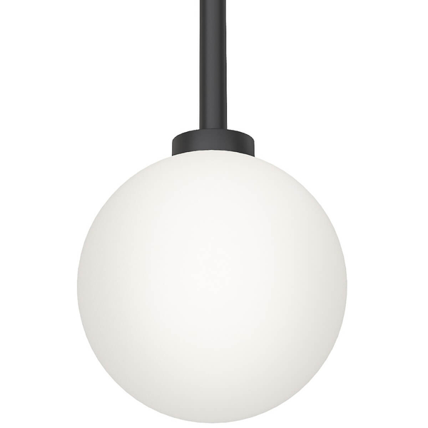 Szklana lampa do sypialni Ero I wisząca kula ball biała