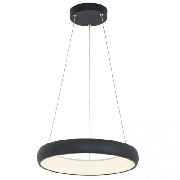 Dekoracyjna lampa wisząca 2044 LED 32W 3000K pierścień ring czarny