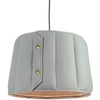 Plisowana lampa wisząca VITORIA LP-6030/1P S Light Prestige abażurowa oprawa loftowy zwis szary