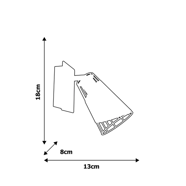 Druciana LAMPA ścienna RICK ML5565 Milagro metalowa OPRAWA industrialny plafon reflektorek czarny złoty