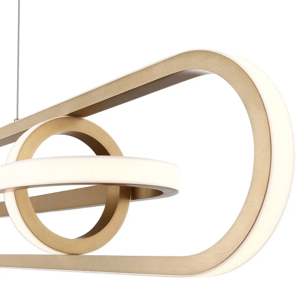 Wisząca lampa owalna Demark QN-DEMARK-LP-BG LED 58W 3000K nad stół złoty