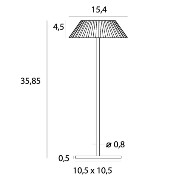 Lampa stołowa na taras MUFFIN T0065 LED 2,2W 2700K IP44 beżowa