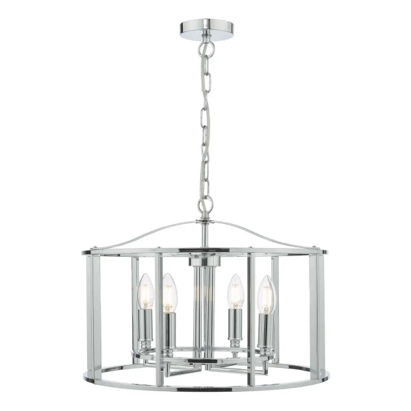 Łańcuchowa wisząca lampa Mya MYK0450 do kuchni świecznikowa chrom