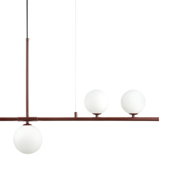 Wisząca lampa do sypialni MODERNO DN1506 burgundowa 4xG9 balls