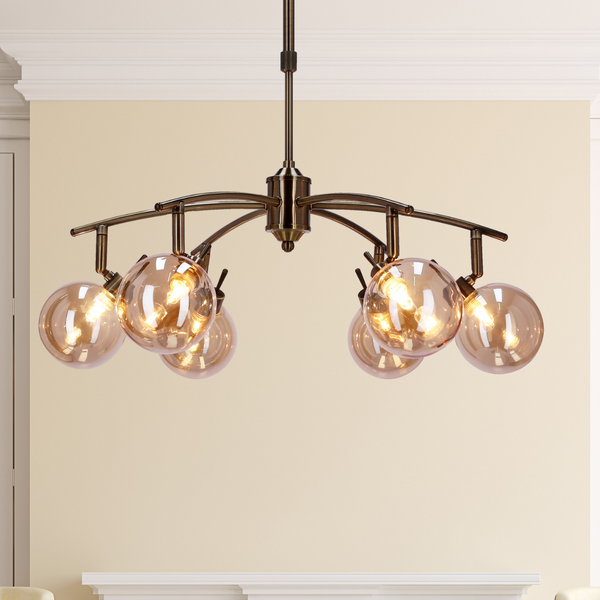 Żyrandol do salonu Lentini 36-16386 Candellux kule balls patyna
