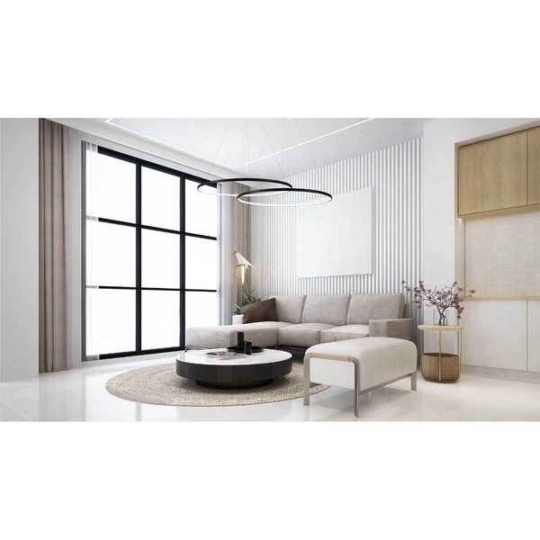 Pierścień ledowy zwis Agari 5340 Shilo 76W 3000K salonowy czarny