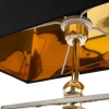 Stołowa lampka Quito T01939BK AU Cosmolight abażurowa czarna złota