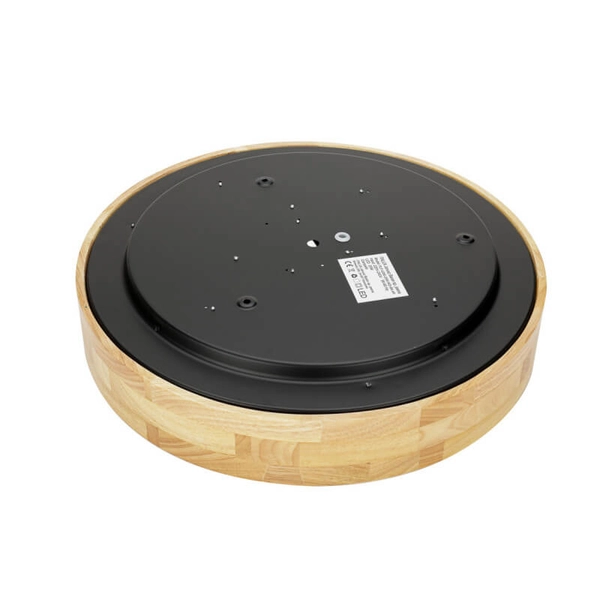 Skandynawski plafon okrągły Campelo eko LED 25W drewno