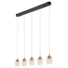Salonowa lampa wisząca BERLIANE 00430/20/60 LED 4W 2700K czarna złota