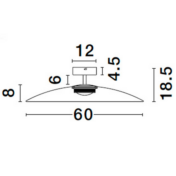 Sufitowa lampa PECA LE44275 LED 17W 3000K kopuła czarna szara