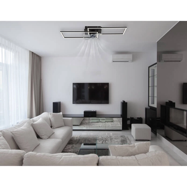 Lampowentylator sufitowy Tatjana 67243-30BF LED 38W CCT ściemnialny czarny