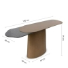 Konsola ORFEO MM001501100374 złota szklana blat metalowa 150cm