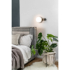 Szklana lampa ścienna Kuul KLD12001 z włącznikiem okrągła biała czarna