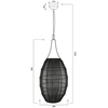 Lampa wisząca do salonu SORAYA 365420132 Trio zwis klatka czarny