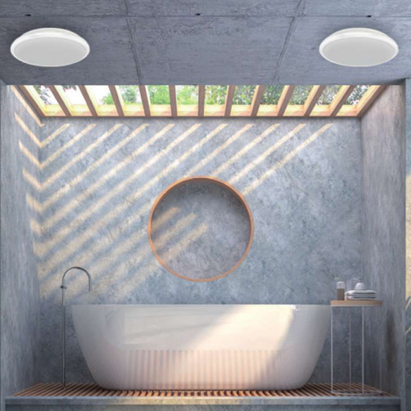 Łazienkowa LAMPA sufitowa TERMA ML6401 Milagro okrągła OPRAWA metalowa LED 18W 4000K plafon IP44 biały