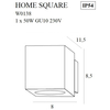 Oprawa ścienna HOME SQUARE W0138 Maxlight IP54 do przedpokoju biała