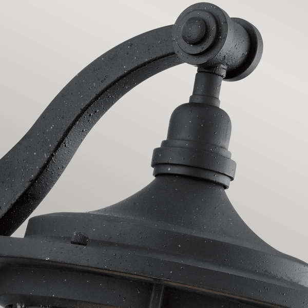 Zewnętrzna LAMPA elewacyjna Royal KL-ROYAL-MARINE2-M Elstead KICHLER metalowa OPRAWA klasyczy KINKIET outdoor IP44 czarny przezroczysty