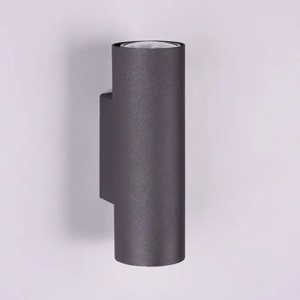 Czarna ścienna tuba MARLEY 212400232 2xGU10 IP20 metalowa ściemnialna