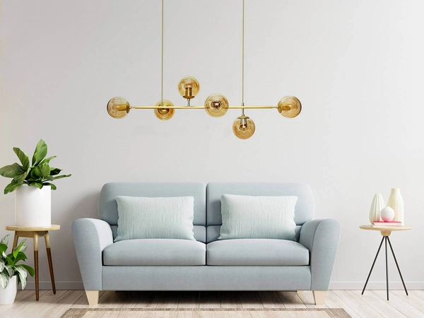 Lampa sufitowa molekuły 439 Domeno LED wielopunktowa złota