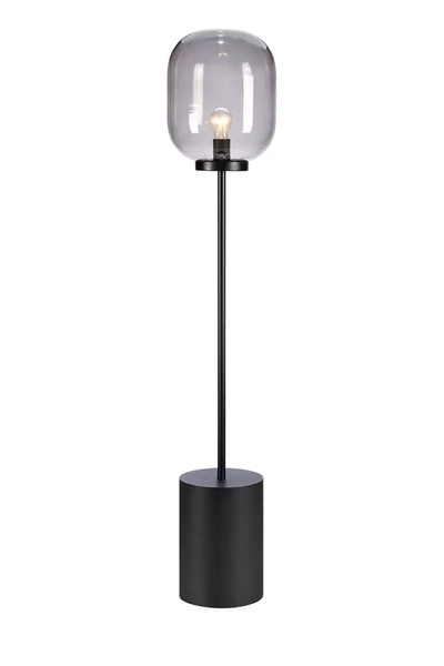 Podłogowa lampa stojąca Bronx czarna do salonu industrialna