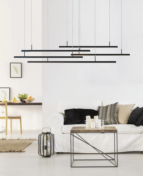 Wisząca lampa nowoczesna Marlo listwy LED 49W czarne