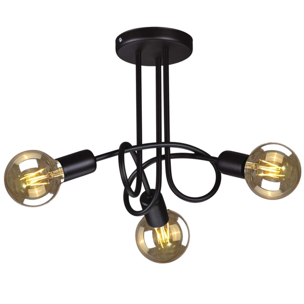 LAMPA sufitowa Deze K-3620 Kaja metalowa OPRAWA loftowy plafon pręty sticks czarne