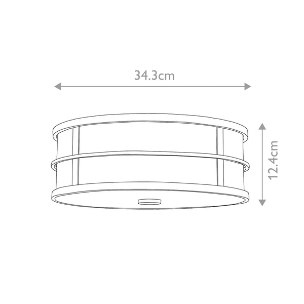 Sufitowa lampa Fusion FE-FUSION-F-PNBR Feiss metalowa do salonu mosiądz
