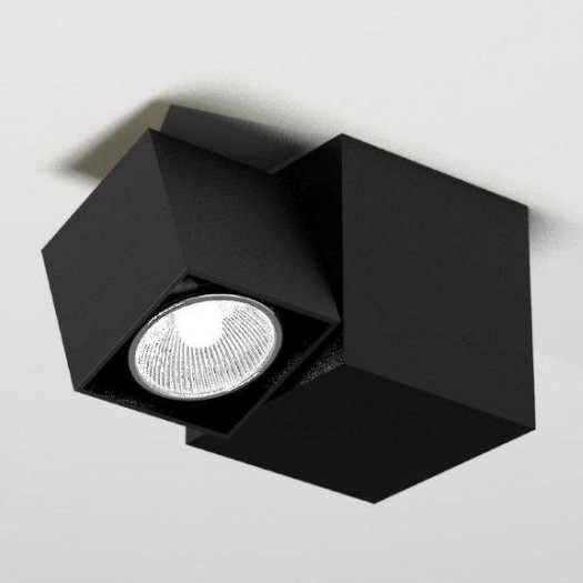 Kinkiet LAMPA ścienna BIZEN 2210  Shilo natynkowa OPRAWA sufitowa REFLEKTOREK kostka czarna