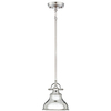 Wisząca lampa industrialna QZ-EMERY-P-S-IS srebrna salonowa