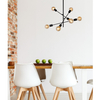 Industrialna LAMPA sufitowa LESTER 21119/06/30 Lucide metalowa OPRAWA loftowa molecular czarna