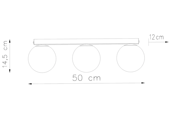 Lampa przysufitowa kule Yoli SL.1153 Sollux do jadalni białe czarne
