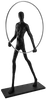 Lampa stojąca akrobata Atlas A AZ4984 LED 30W 3000K podłogowa human czarna