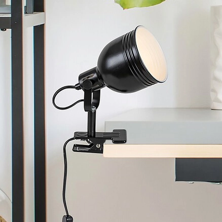 Loftowa lampa na klips Flint 3092 czarna lampka ruchoma z włącznikiem