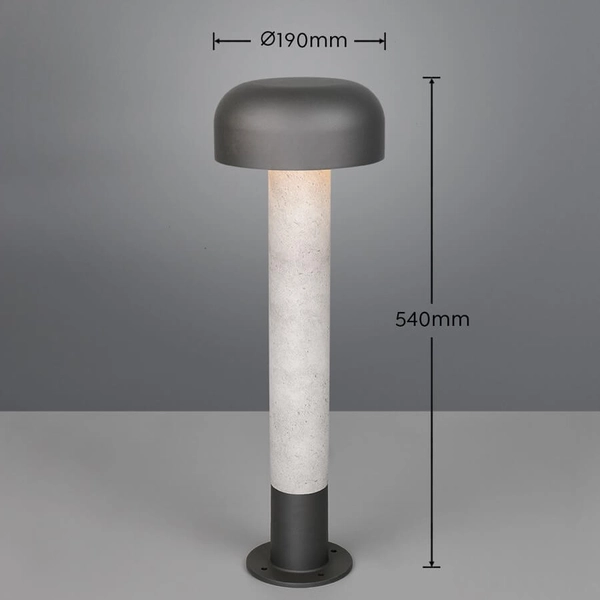 Słupek ogrodowy na taras FRASER 562560178 grzybek IP54 szary