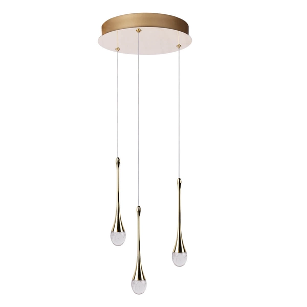 Potrójna lampa wisząca DALMA AZ6010 LED 28W 3000K przezroczysty złoty
