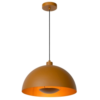 LAMPA wisząca SIEMON 45496/01/44 Lucide metalowa OPRAWA kopuła ZWIS hygge żółty